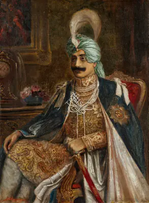 J.P. Gangooly (Artist), Untitled (Portrait of Wasif Ali Mirza, Nawab of Murshidabad), 1931, Painting