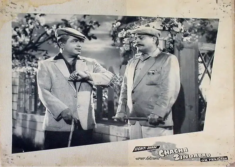 Om Prakash (Producer), Chacha Zindabad, 1959, Lobby Card