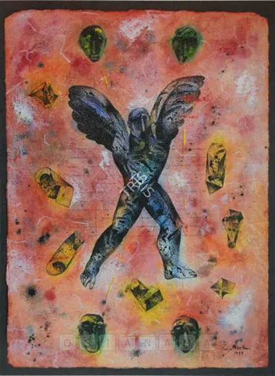 Baiju Parthan (Artist), Wings, 1993, Painting