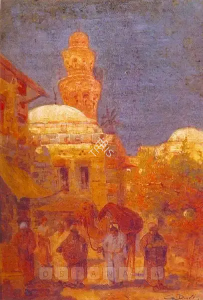 G. Davis (Artist), A Middle Eastern Street Scene, Painting
