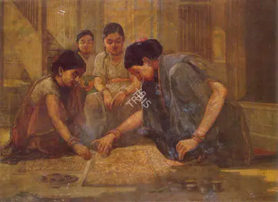 L.N. Taskar (Artist), Rangoli, Painting