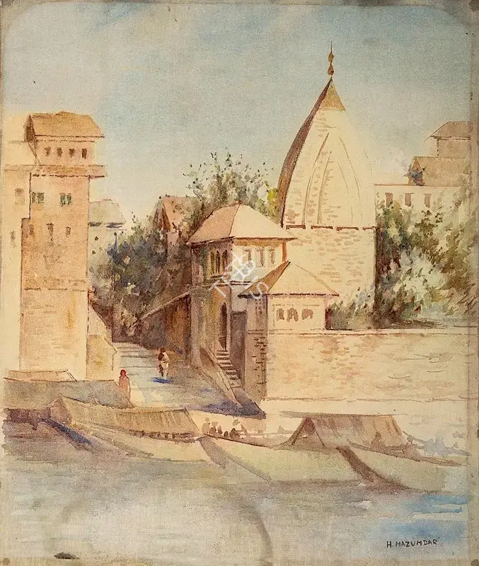 Hemendranath Mazumdar (Artist), Benaras, 1925, Painting