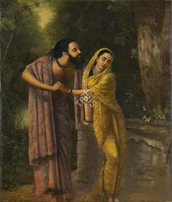 Raja Ravi Varma (Artist), Arjun and Subhadra, 1890, Painting