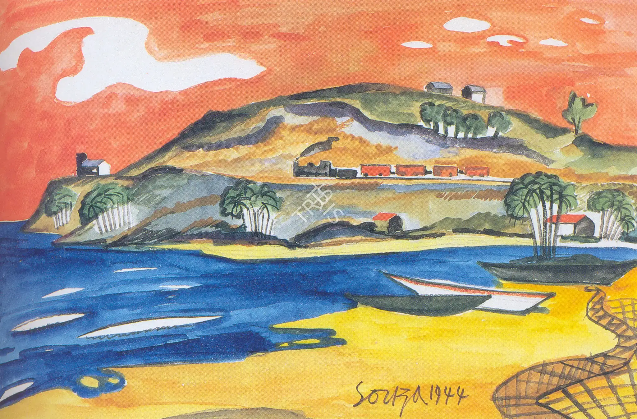F.N. Souza (Artist), Vasco Da Gama, Goa, 1944, Painting