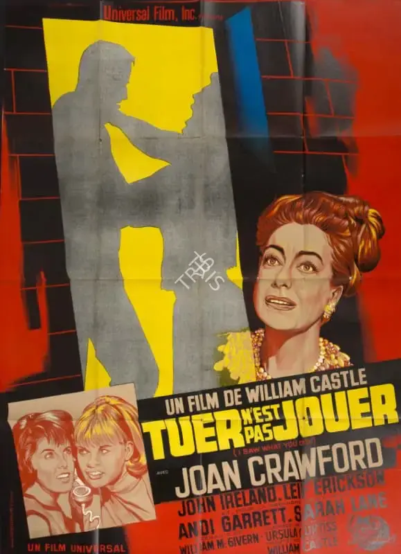 William Castle (Producer), I Saw What You Did, 1965, Poster