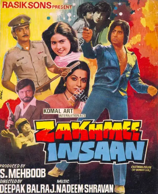 S. Mehboob (Producer), Zakhmee Insaan, 1982, Song-Synopsis Booklet