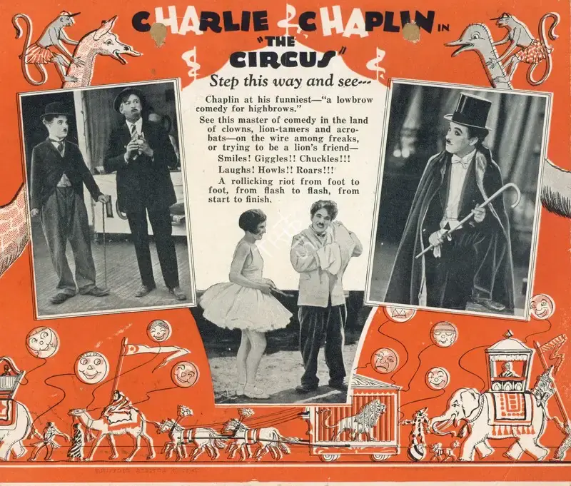 Charlie Chaplin (Producer), The Circus, 1928, Handbill