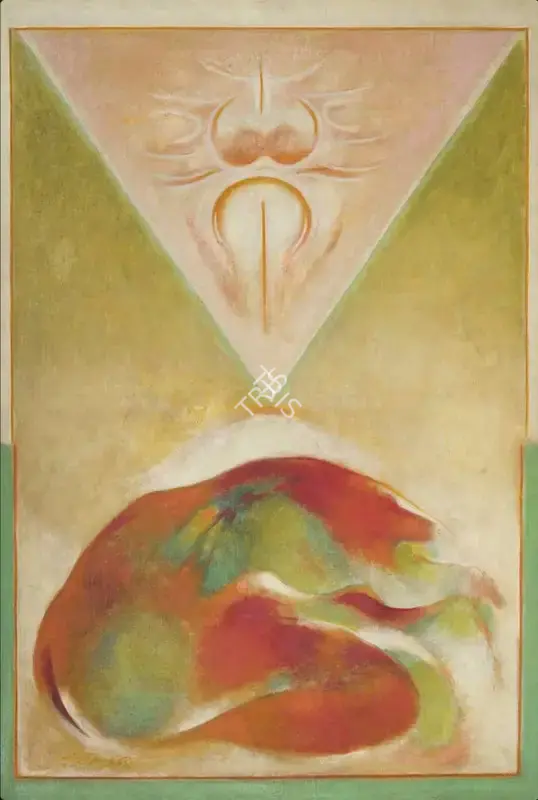 Santosh, G.R. (Artist). Untitled (Pyramid), 1968 | Painting, AG.Mum/17.12.25, 2025 · Asta Guru