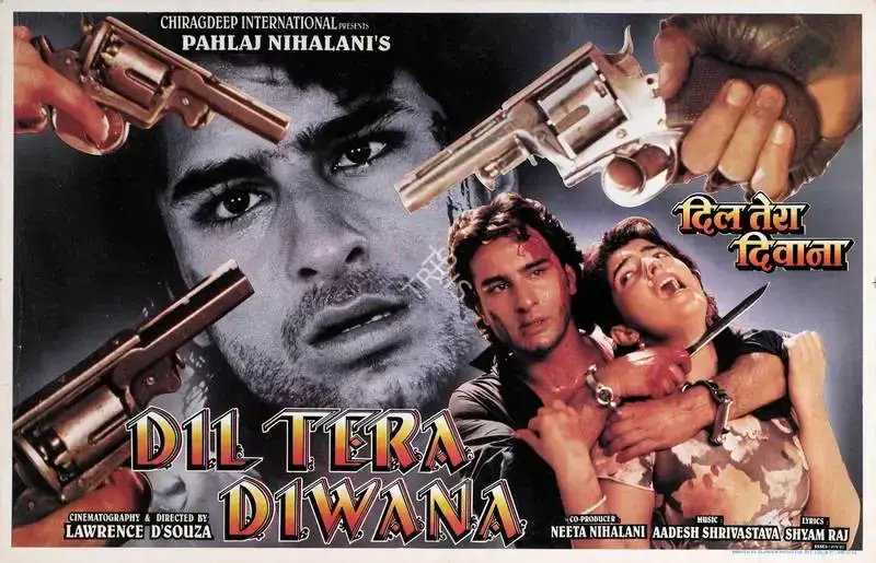 Pahlaj Nihalani (Producer), Dil Tera Diwana, 1996, Lobby Card