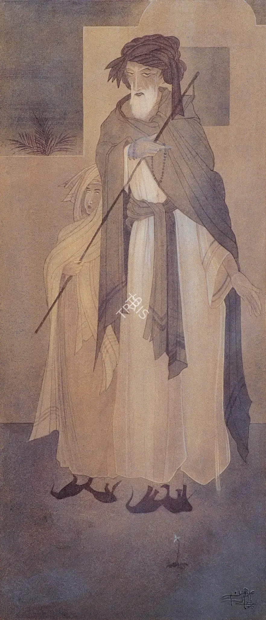 M.A.R. Chughtai (Artist), The Pilgrims, 1931, Painting