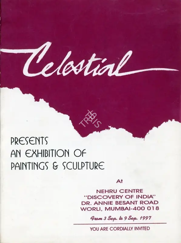 Celestial (Organiser), An Exhibition of Paintings & Sculpture, 1997, Group Exhibition Invitation