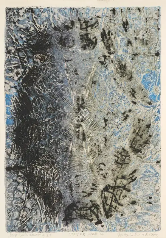 Krishna Reddy (Artist), Spider Web, 1964, Graphic Art