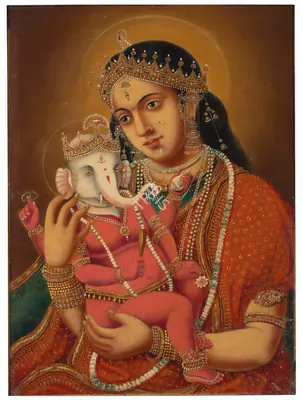 Early Bengal School (Artist), Untitled (Ganesh Janani), 1890, Painting