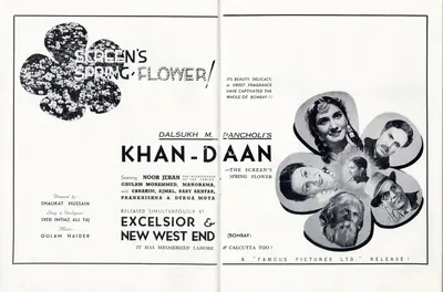 Shaukat Hussain Rizvi (Director), Khandaan, 1942, Advertisement