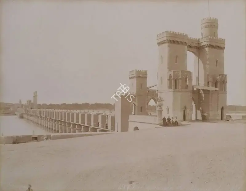 Unknown (Photographer), General View of Nile Barrage, 1901, Antiquarian Photograph