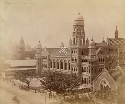 Unknown (Photographer), Anjuman-i-Islam School, where little Yusuf was admitted once the family moved to Bombay., 1895, Photographic Still