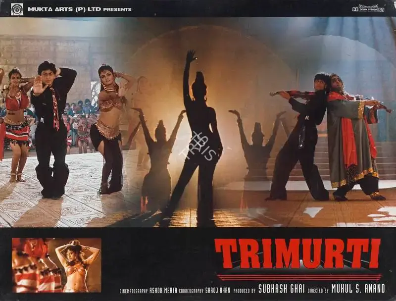 Ashok Mehta (Cinematographer), Trimurti, 1995, Lobby Card