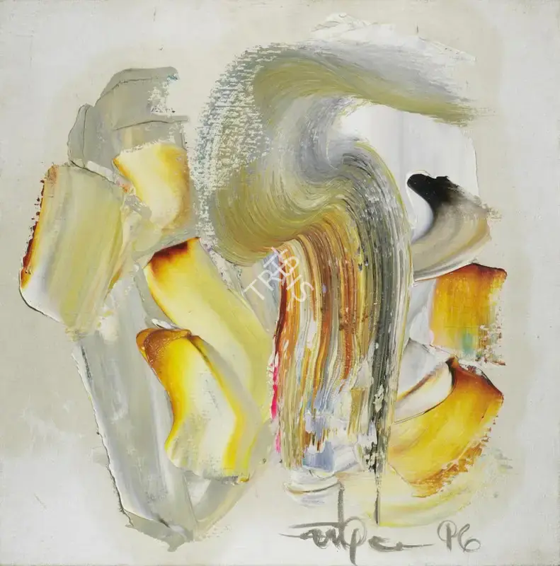 Ismail Gulgee (Artist), Untitled (Abstract on White), 1996, Painting
