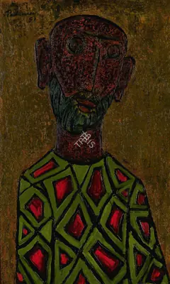 Akbar Padamsee (Artist), Untitled (Head), 1951, Painting