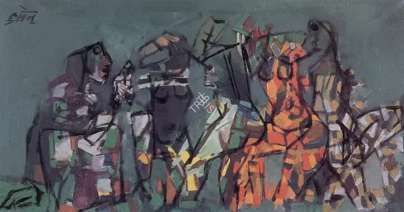 M.F. Husain (Artist), New York, 1964, Painting