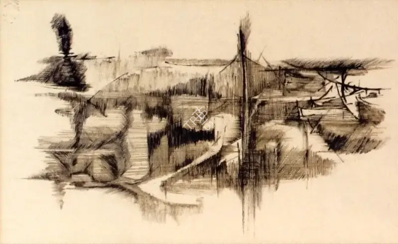 Krishen Khanna (Artist), Untitled, 1962, Drawing