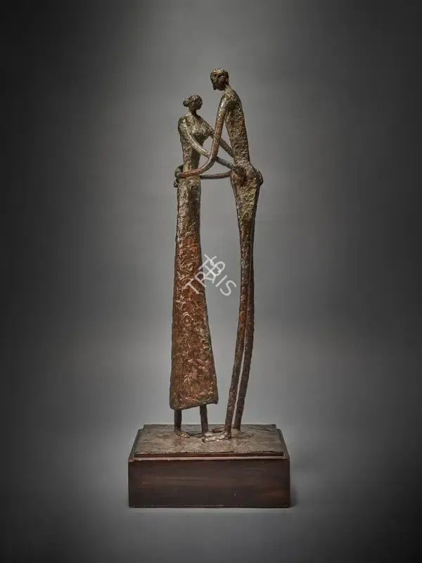 Amar Sehgal (Artist), Lovers, 1957, Sculpture