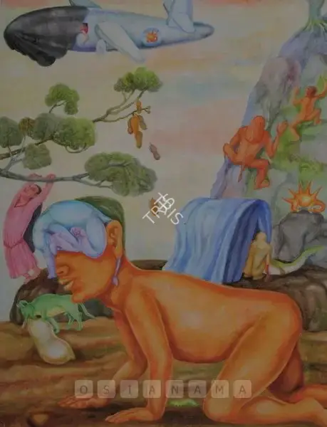 Gopikrishna (Artist), Mind Scroll - Detail 1, 2003, Painting