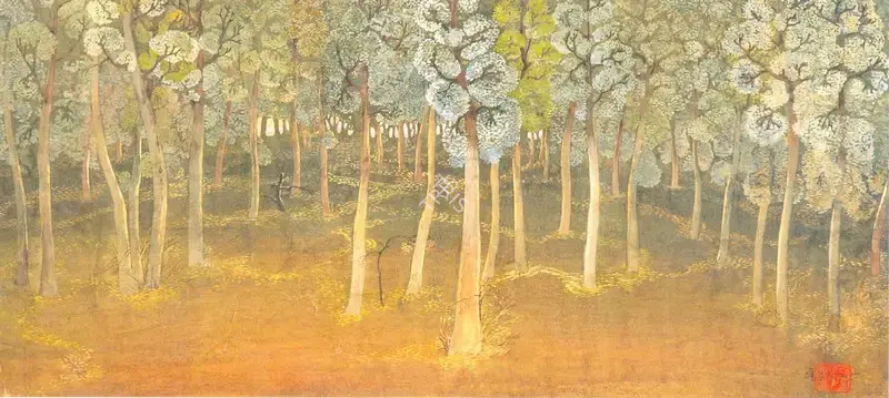 Ramendranath Chakravorty (Artist), In the Forest, Painting