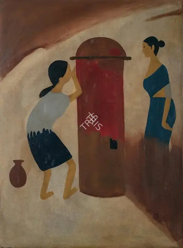 N.S. Bendre (Artist), Untitled (Village Post-Box Series), 1978, Painting