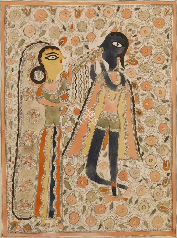 Baua Devi (Artist), Untitled (Radha Krishna), 1975, Painting