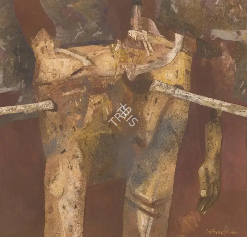 Pyne, Ganesh (Artist). The Hand (Self-Portrait), 1998 | Painting, Sa.Del/16.09.23, 2023 · Saffronart