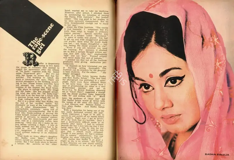 N. Bharathi (Interviewer), The Rape-Scene Girl, 1973, Conversation