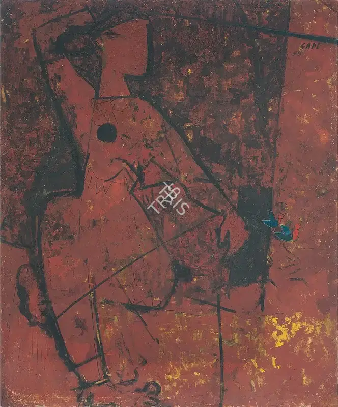 H.A. Gade (Artist), Figure, 1955, Painting