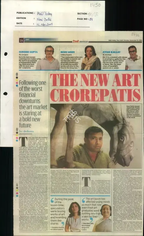 Archana Khare (Reporter), The New Art Crorepatis, 2009, Newspaper Clipping