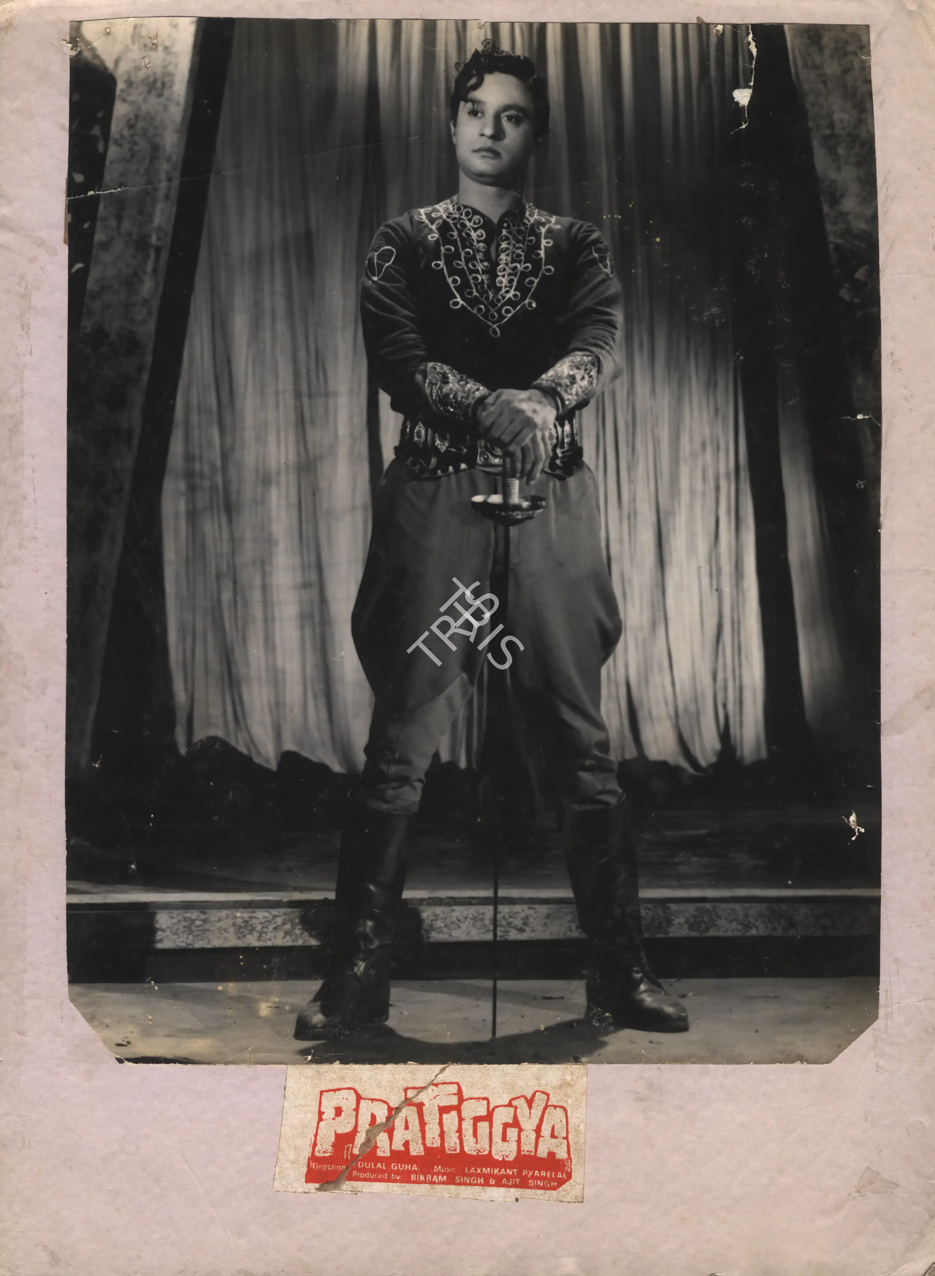 Ajit Singh (Producer), Pratiggya, 1975, Photographic Still Mounted on Lobby Card