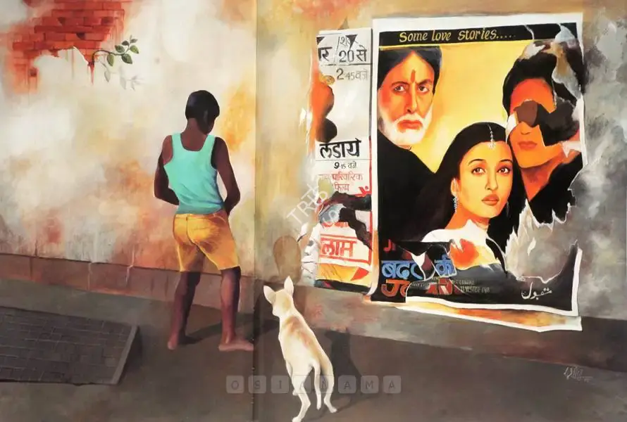 Sudhanshu Sutar (Artist), Bollywood, 2005, Painting