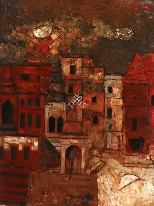 Rahul Arya (Artist), Cityscape, 2005, Painting