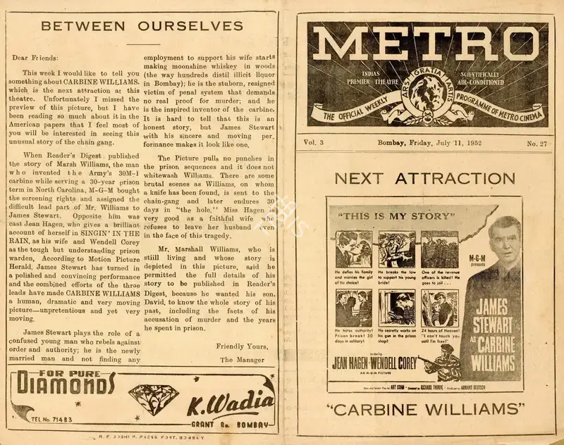 Richard Thorpe (Director), Carbine Williams, 1952, Handbill