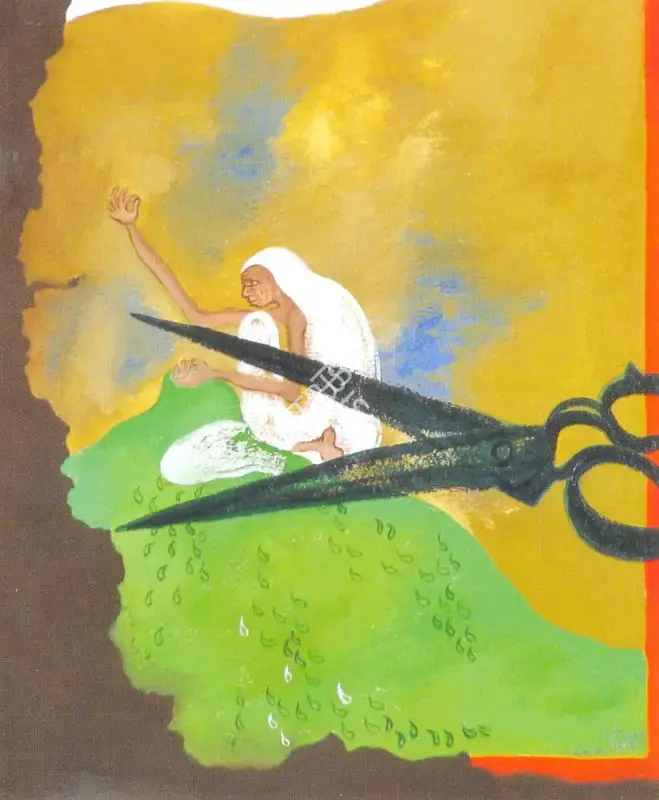 Arpana Caur (Artist), Embroiderer, 1994, Painting