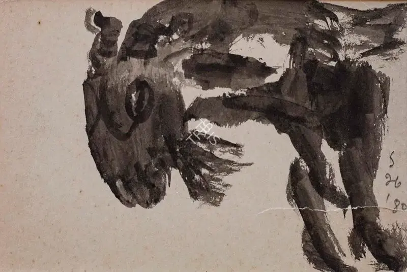 Somnath Hore (Artist), Untitled (Goat), 1980, Painting