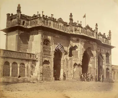 Felice Beato (Photographer), Gateway of the Imaumbara, Lucknow, 1858, Antiquarian Photograph