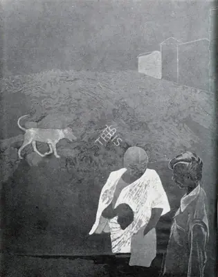 Gieve Patel (Artist), Woman Buying Vegetables, 1977, Painting