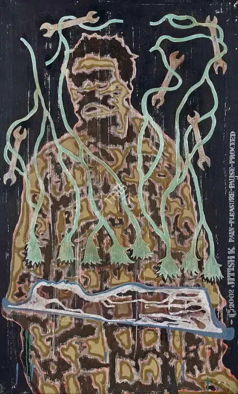 Jitish Kallat (Artist), Pain-Pleasure-Pause-Proceed, 2002, Painting
