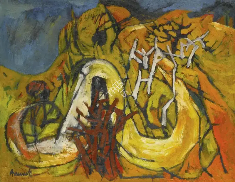 Avinash Chandra (Artist), Untitled (Journeys), 1958, Painting