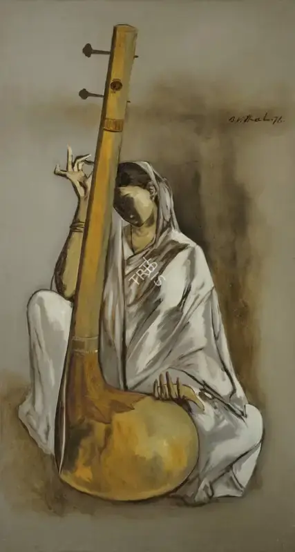 B. Vithal (Artist), Untitled (Musician), 1976, Painting