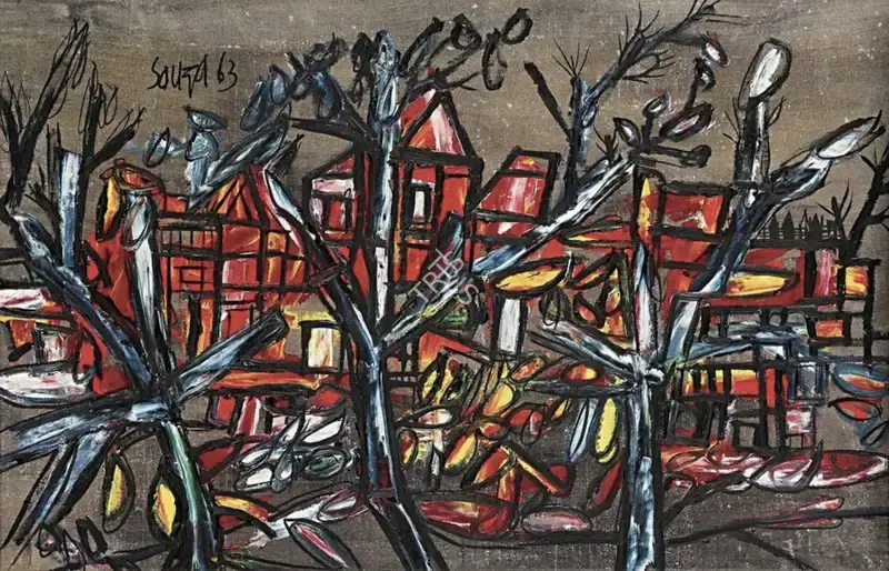 Souza, F.N. (Artist). Untitled, 1963 | Painting, AG.Onl/24.04.25, 2025 · Asta Guru