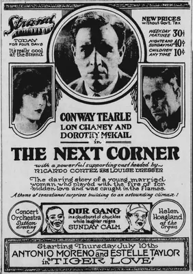 Wood, Sam (Director), The Next Corner, 1924 | Film Advertisement | CinemaEducation | 00761167