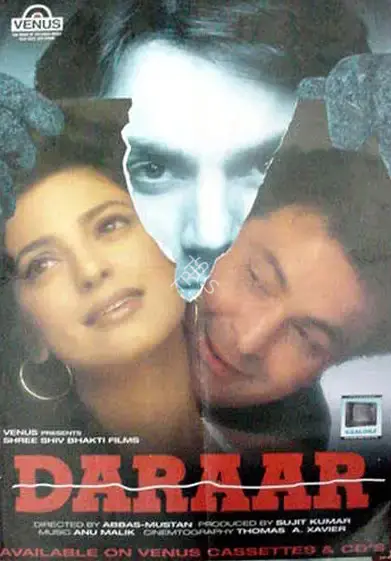 Sujeet Kumar (Producer), Daraar, 1996, Half Sheet Poster