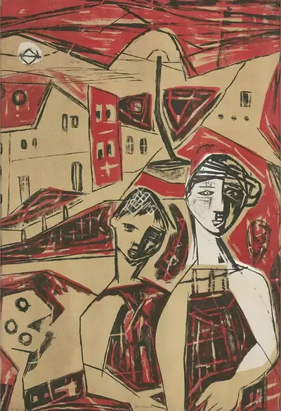 Ramkumar (Artist), Untitled, 1958, Graphic Art