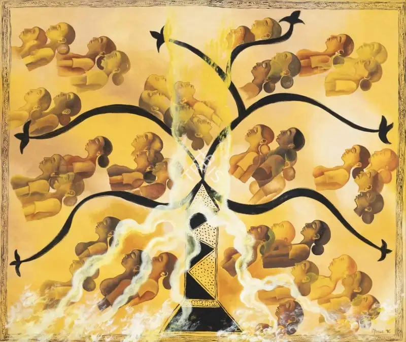 Arpana Caur (Artist), Tree of Desire (Kalpavriksha), 1996, Painting